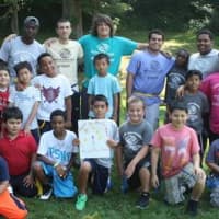 <p>Boys &amp; Girls Club of Northern Westchester campers in the Sharks group (third- and fourth-grade boys) thank the Bedford Rotary for sponsoring their recent trip to the Hudson River Museum on Friday, Aug. 1.</p>