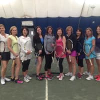 <p>2014 Rye Racquet Club MITL C Team: (left to right) Margaret Grasso, Dawn Kraut, Yuko Takahashi, Paula Lapkin, Karina Lubowitz, Deirdre Ragusa, Mary Jo Van Beek, Yuko Nakamura, Alex Nicklas, Young Kim (captain).
</p>