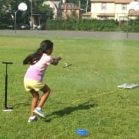 <p>The rocket is launched by a student. </p>