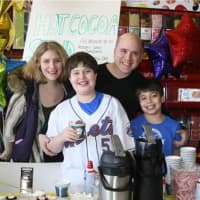 <p>From left Elisa, Evan, Ken and Joshua Greenberg at a previous hot chocolate fundraiser. </p>