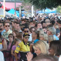 <p>Some of the large crowd at the Beach Boys concert at the last Alive@Five on Thursday in Stamford.</p>