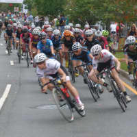 <p>Women riders at a turn during the Danbury Audi Race4Scholars Criterium amateur and professional bicycle races in downtown Danbury on Sunday. It was held on a 1-kilometer course.</p>