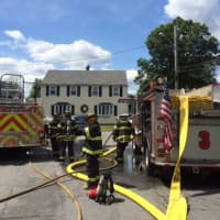 <p>Fairfield Fire Department Ladder 2 and Engine 3 on scene at Garden Court Monday afternoon.</p>