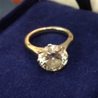 <p>Old European cut 3.5 carat diamond ring 
</p>