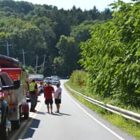 <p>The Croton Falls Road causeway was blocked to traffic Tuesday afternoon as responders were at the scene.</p>