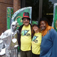 <p>The all powerful Wizard of OZ (second from left) admits he takes directions from Wiz-Fest creator Scarlett Antonia (second from right). </p>