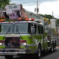 <p>A Verplanck firetruck in the Mahopac parade.</p>