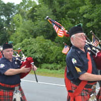 <p>Bagpipers in the Mahopac parade.</p>