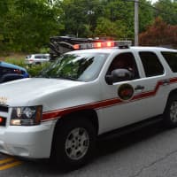 <p>A Thornwood firetruck in the Mahopac parade.</p>