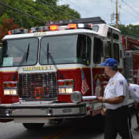 <p>A Tarrytown firetruck in the Mahopac parade.</p>