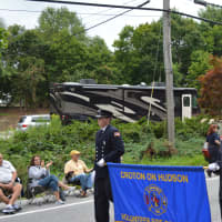 <p>Croton-on-Hudson firefighters march in the Mahopac parade.</p>