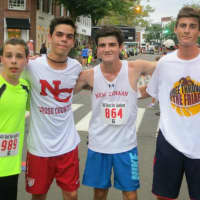 <p>Runners from New Canaan High School get ready for the race. </p>