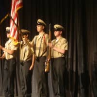 <p>The posting of colors at the Norwalk Public Schools annual convocation Monday.</p>