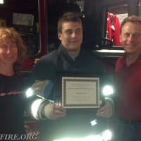 <p>Cameron Lett, a Junior Corp of Yorktown Heights member, is awarded the Thelma and Anthony P. Cecere Scholarship.</p>