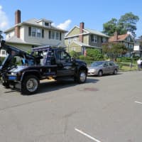 <p>It was determined this tow truck wasn&#x27;t big enough to remove the vehicle from the New Rochelle deck.</p>