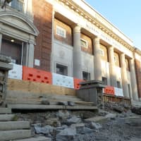 <p>The Murray Avenue School stairs were not completed before the start of school, but will not delay the opening Wednesday, Sept. 3.</p>