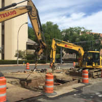<p>The contractor hired by White Plains is temporarily dislodging the water main on Maple Avenue to install a new drainage system. </p>