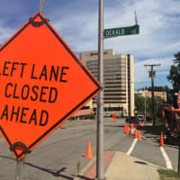 <p>The two center lanes on Maple Avenue between Hale Avenue and Bloomingdale Road are closed during construction. </p>