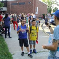 <p>The first day of school at Central School. </p>