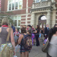<p>The first day of school at Chatsworth Avenue School. </p>