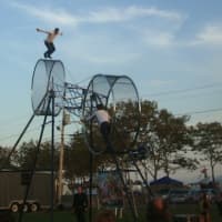 <p>The Nerveless Nocks perform stunts for a thrilled audience at the Norwalk Oyster Festival.</p>