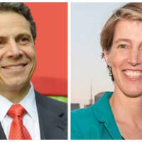 <p>Gov. Andrew Cuomo (left) will be challenged in the Sept. 9 Primary for the Democratic line in the Nov. 8 general election by Zephyr Teachout. </p>