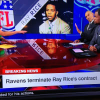 <p>ESPN breaks the news of Ray Rice&#x27;s contract termination Monday.</p>