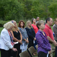 <p>Attendees at Pound Ridge&#x27;s 9/11 memorial service, held at Sachs Park.</p>