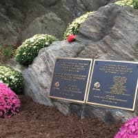 <p>The Girl Scout Rock Memorial was installed in 2002 and bears the names of first responders and those lost on 9/11.</p>