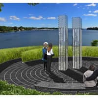 <p>An artist&#x27;s rendition of the planned Greenwich September 11th Memorial that is planned for Cos Cob Park. Organizers hope to raise the remaining $500,000 in order to have it built next year.</p>