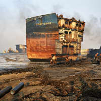 <p>Shipbreaking #24, Chittagong, Bangladesh, 2000. Digital Chromogenic Print. ©Edward Burtynsky.</p>