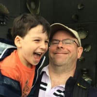 <p>Joe Gallagher of Dobbs Ferry spends the day at Crafts at Lyndhurst with his son. 
</p>
