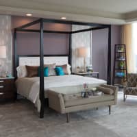 <p>One of the bedrooms at the home, which has 5,400-square feet. </p>
