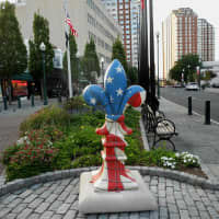 <p>Fifteen fleur-de-lis statues have been erected throughout New Rochelle.</p>
