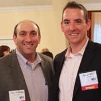 <p>Jason Lichtenthal and Michael Kelly, of Pure Insurance, enjoy United Way of Westchester and Putnams Best Chefs and Fine Wines event Sept. 15 at Putnam County Golf Course. </p>