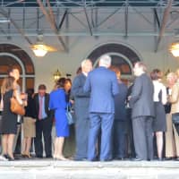 <p>Guests crowded into Siwanoy Country Club in Bronxville.</p>