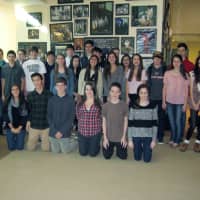 <p>Some of the 16 sets of twins in the sophomore class at Staples High School gathered for a photo in April hoping to break a world record. It worked: Staples is now officially listed in the Guinness Book. </p>