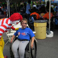 <p>Ronald McDonald was a popular surprise for those at the Wheelchair Games.</p>