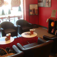 <p>The seating area in Fairfield&#x27;s Red Mango where customers can sit and enjoy a smoothie or freshly-squeezed juice.</p>
