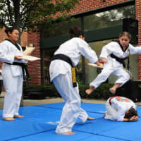 <p>A martial arts show is featured at sales day. </p>