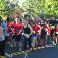 <p>Runners at the inaugural Eastchester 5K.</p>
