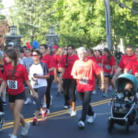 <p>Walkers participate in the inaugural Eastchester 5K</p>