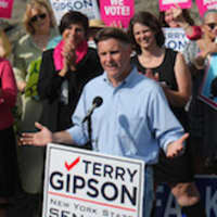<p>Sen. Terry Gipson speaks as an advocate for the Women&#x27;s Equality Act. </p>