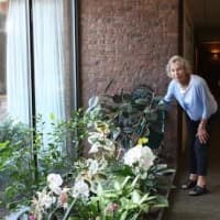 <p>Sheila McMann cares for Wavenys indoor plants.</p>