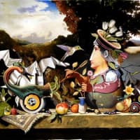 <p>A mixed media painting by Michael Madzo of Nashville,TN is among the artwork to be shown at the Bruce Museum&#x27;s Outdoor Arts Festival Oct. 11-12.</p>