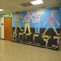 <p>New Rochelle students made signs and anti-bullying art.</p>