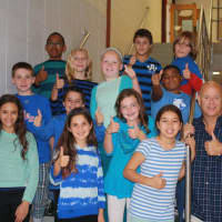 <p>Valhalla students celebrate Blue Shirt Day in honor of National Bullying Prevention Month. </p>