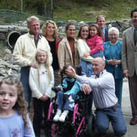 <p>Frank Mercede took part in the Twin Meadows playground dedication.</p>