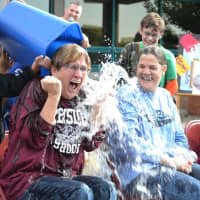 <p>Kensico School teachers got drenched for ALS by students. </p>