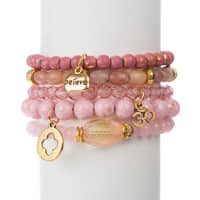 <p>Pink bracelets are among the charitable items at Mama Jane&#x27;s Global Boutique in Southport.</p>
